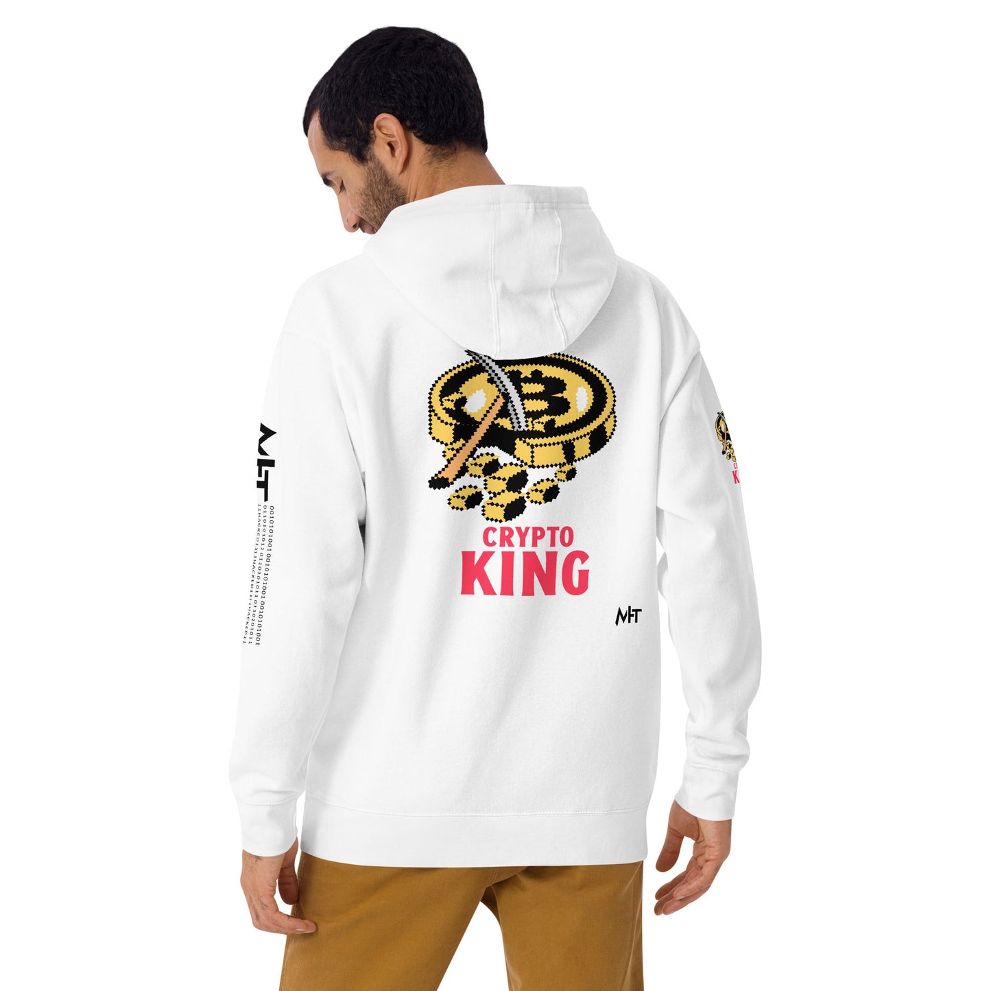 Cryto King - Unisex Hoodie (back print) by DarkByteGear
