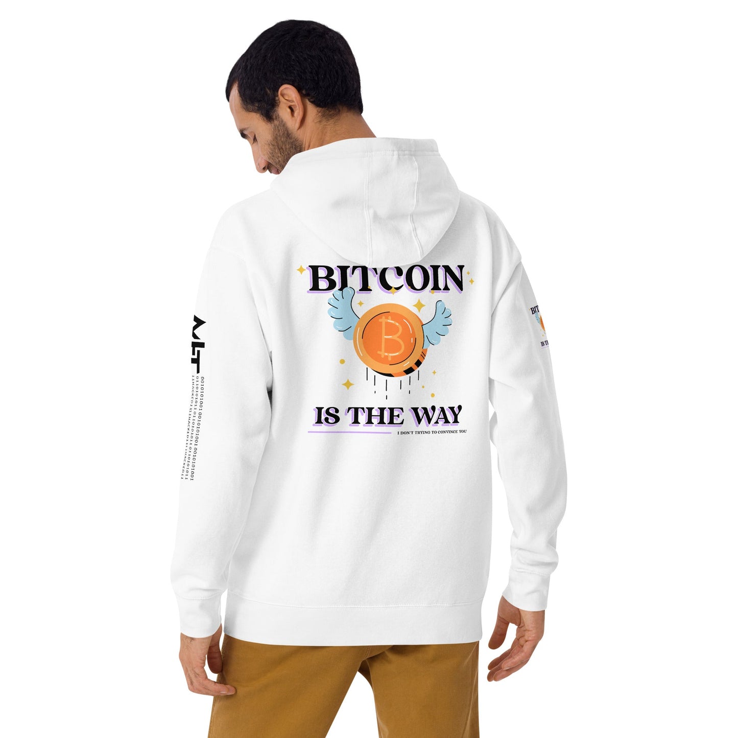Bitcoin is the way - Unisex Hoodie (back print) by DarkByteGear
