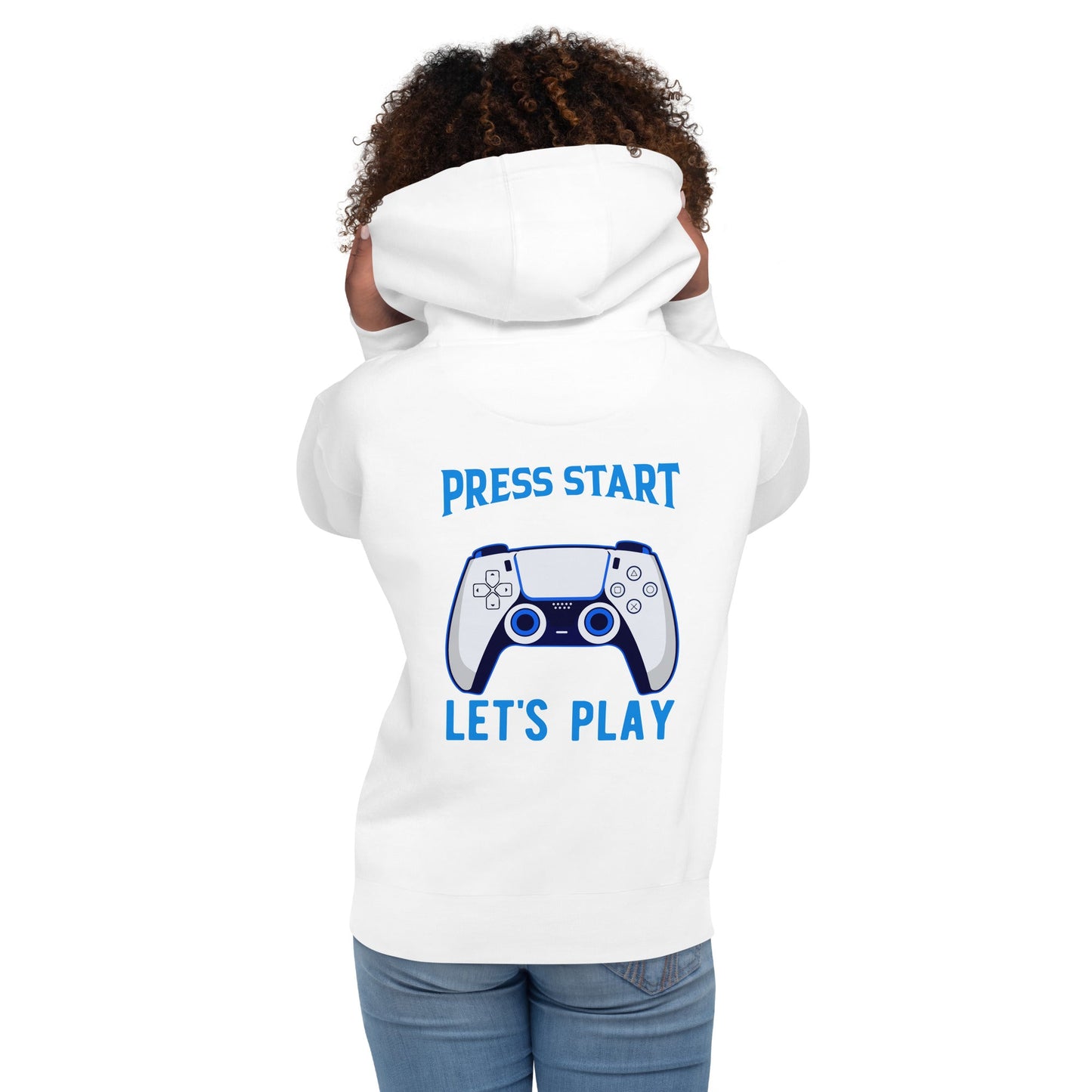 Press Start and Have some Fun - Unisex Hoodie (back print) by DarkByteGear