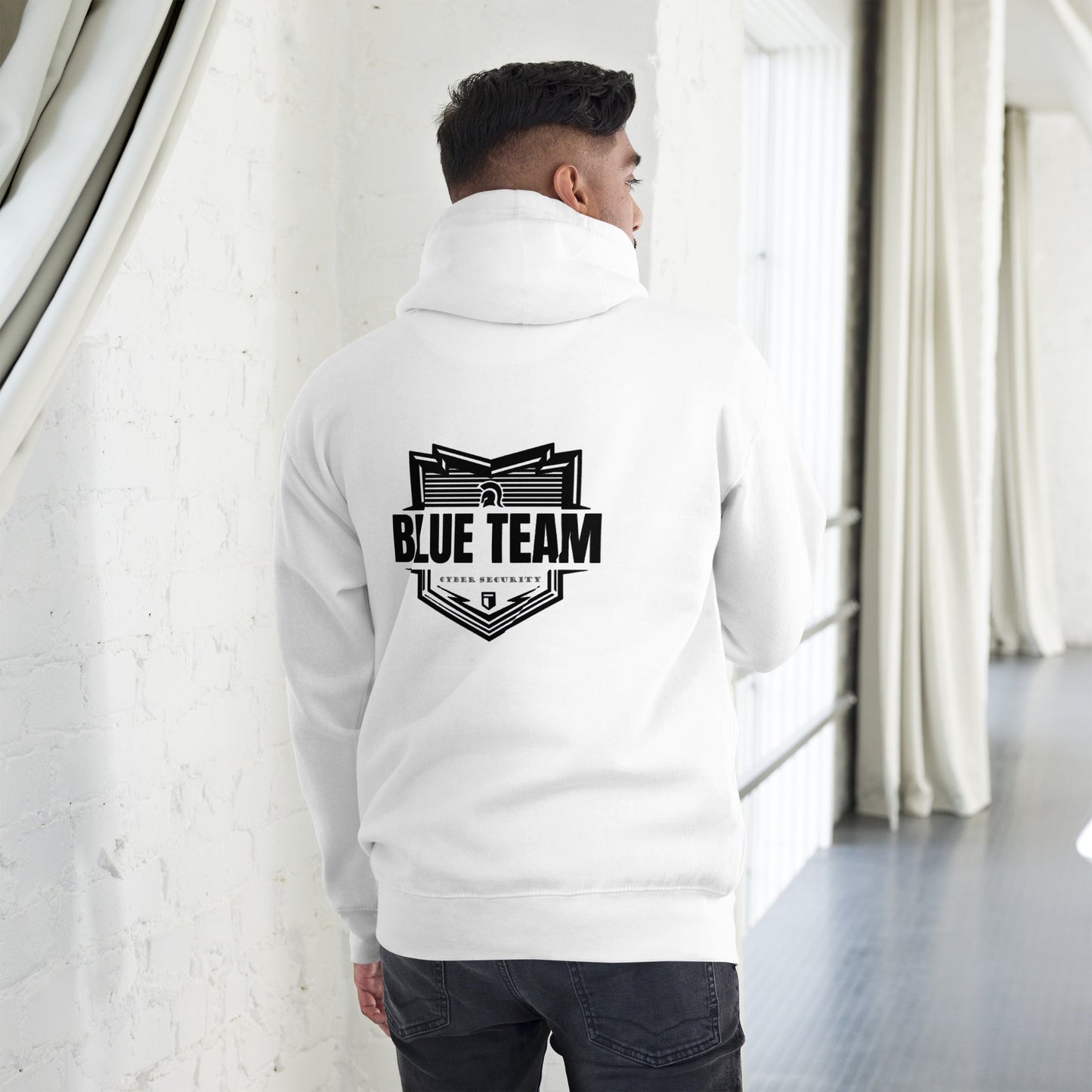 Cyber Security Blue Team V1 - Unisex Hoodie ( Back Print ) by DarkByteGear