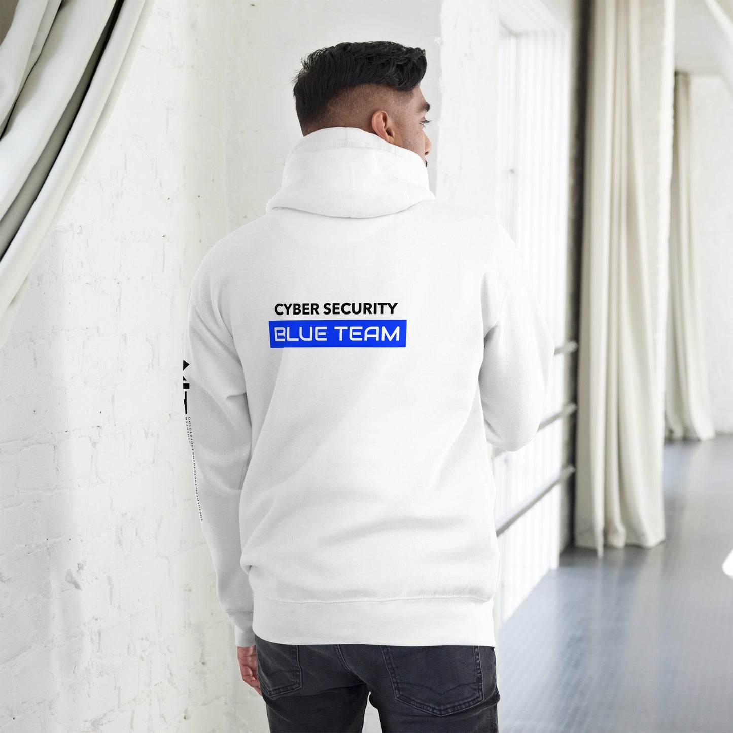 Cyber Security Blue Team V12 - Unisex Hoodie ( Back Print ) by DarkByteGear