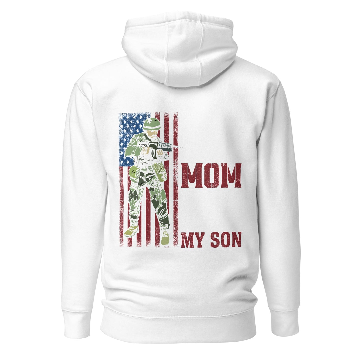 Proud Army Mom - Unisex Hoodie (back print) by DarkByteGear