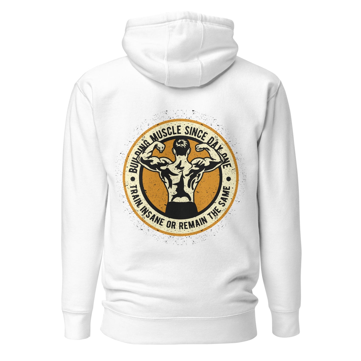 Building muscles since Day one - Unisex Hoodie ( Back Print ) by DarkByteGear
