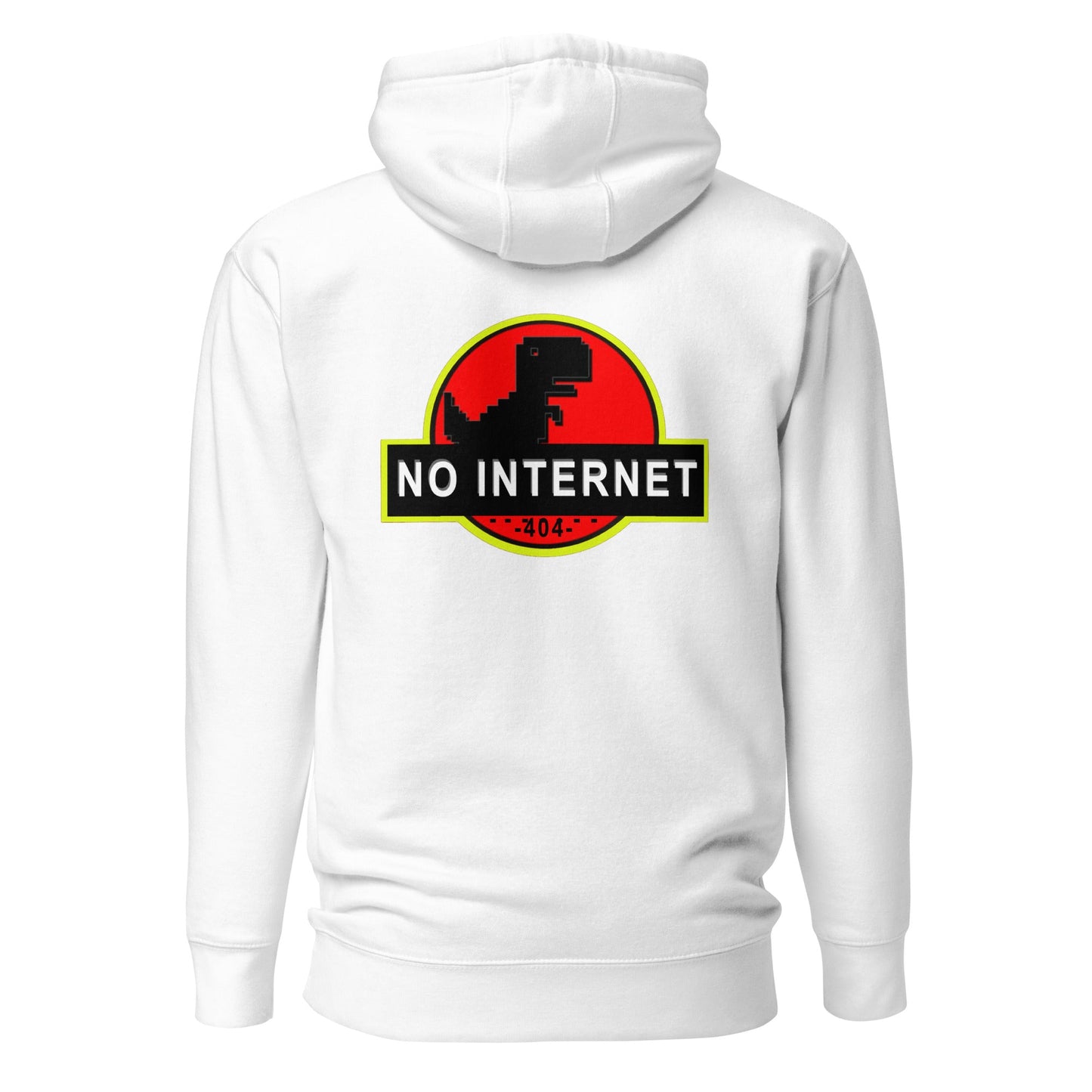 No internet 404 - Unisex Hoodie (back print) by DarkByteGear
