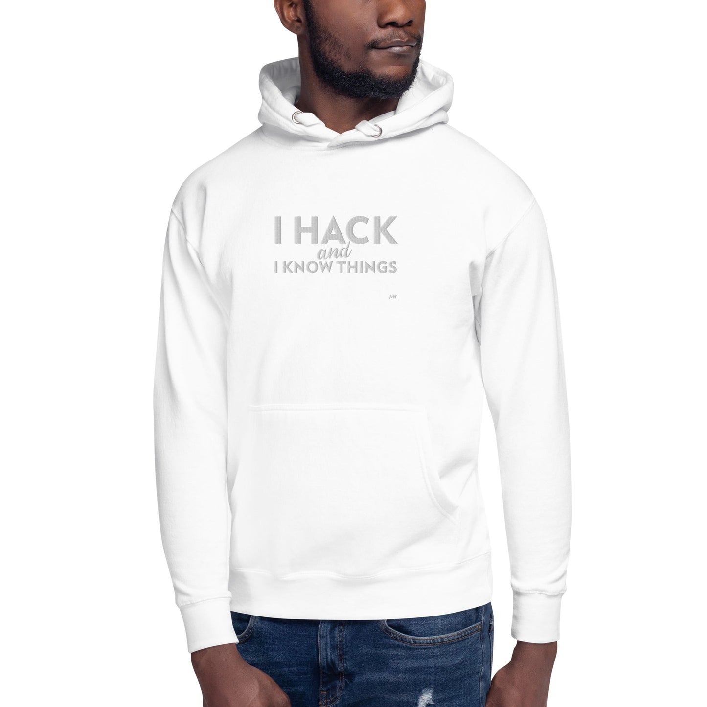 I hack and I know things - Unisex Hoodie (embroidered) by DarkByteGear