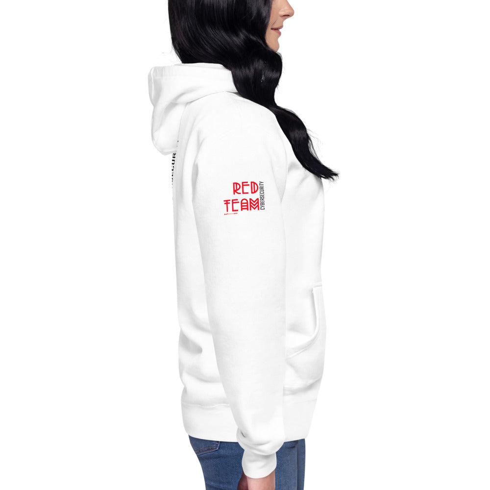 Cyber Security Red Team v5 - Unisex Hoodie (back print) by DarkByteGear