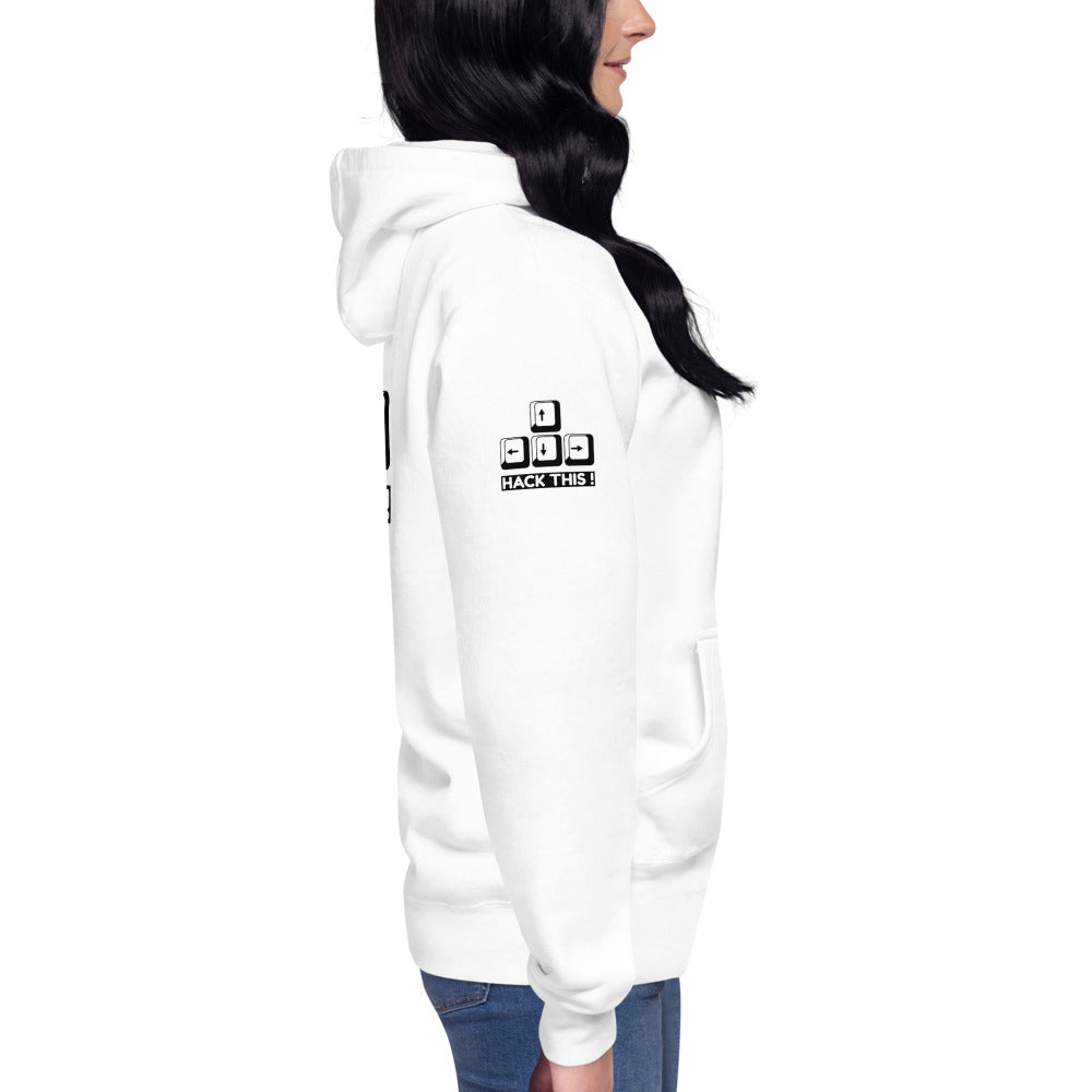 Hack this - Unisex Hoodie (back print) by DarkByteGear