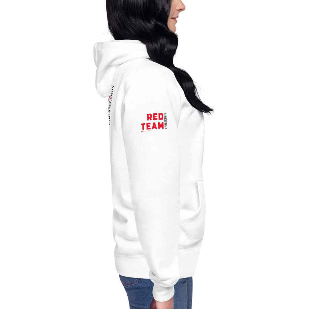 Cyber Security Red Team v7 - Unisex Hoodie (back print) by DarkByteGear