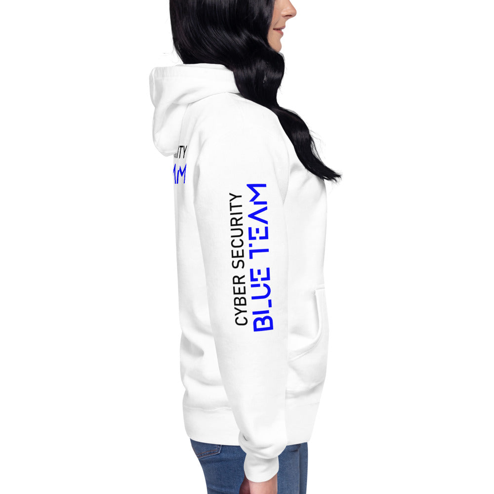 Cybersecurity Blue Team v4 - Unisex Hoodie (back print) by DarkByteGear