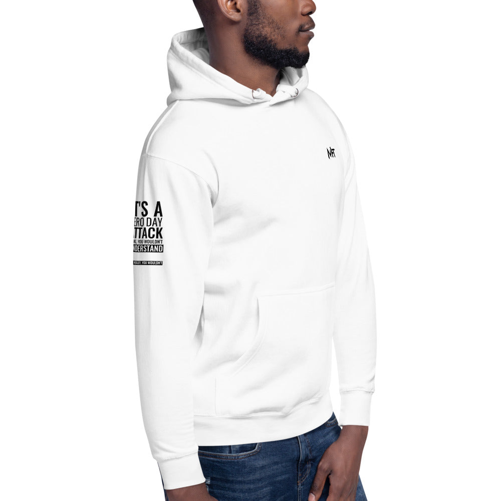 Its a 0 day attack - Unisex Hoodie (back print) by DarkByteGear