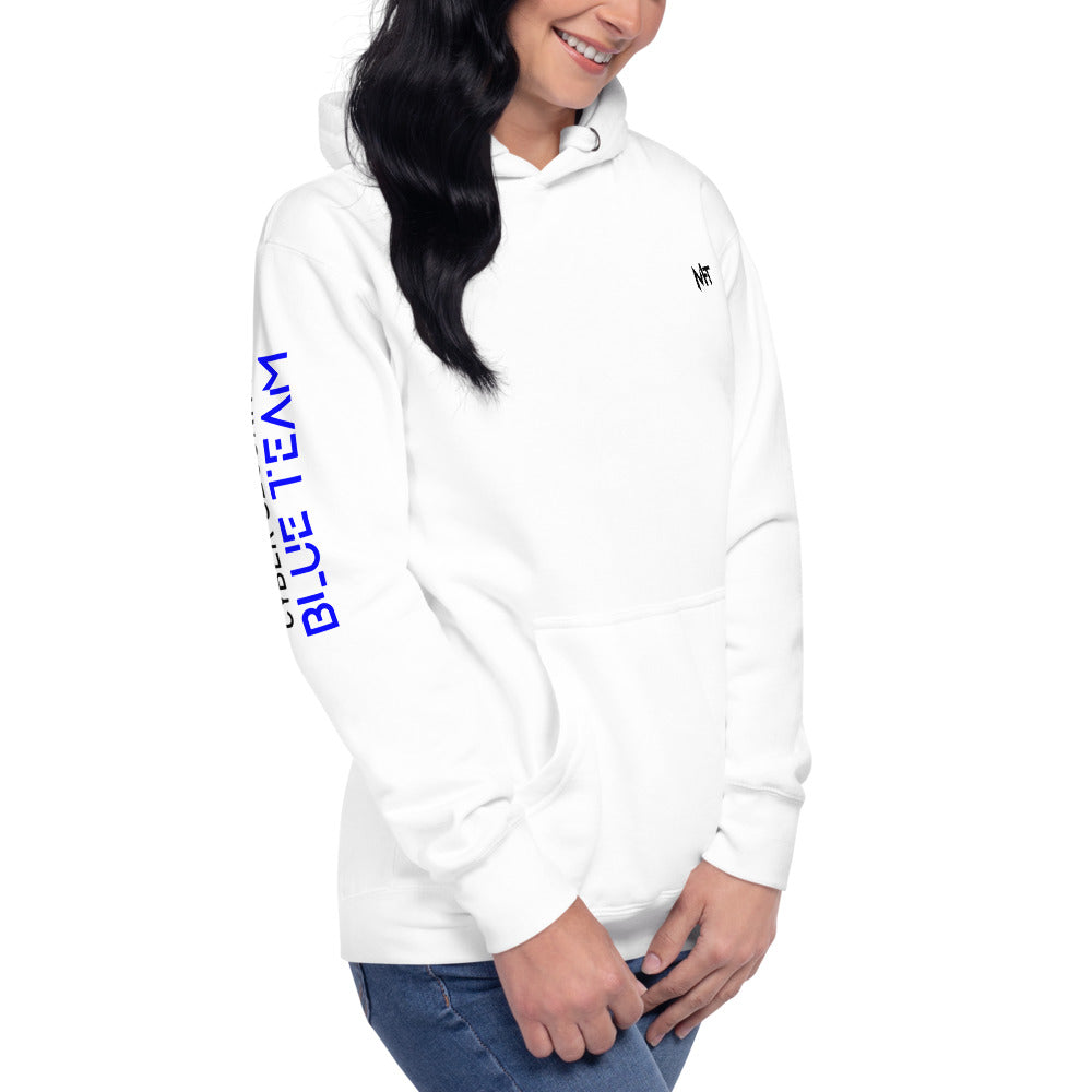 Cybersecurity Blue Team v4 - Unisex Hoodie (back print) by DarkByteGear