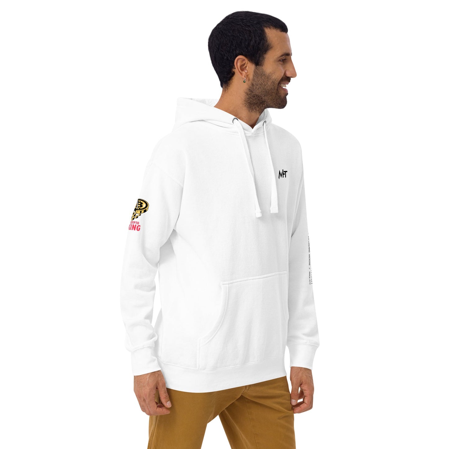 Cryto King - Unisex Hoodie (back print) by DarkByteGear