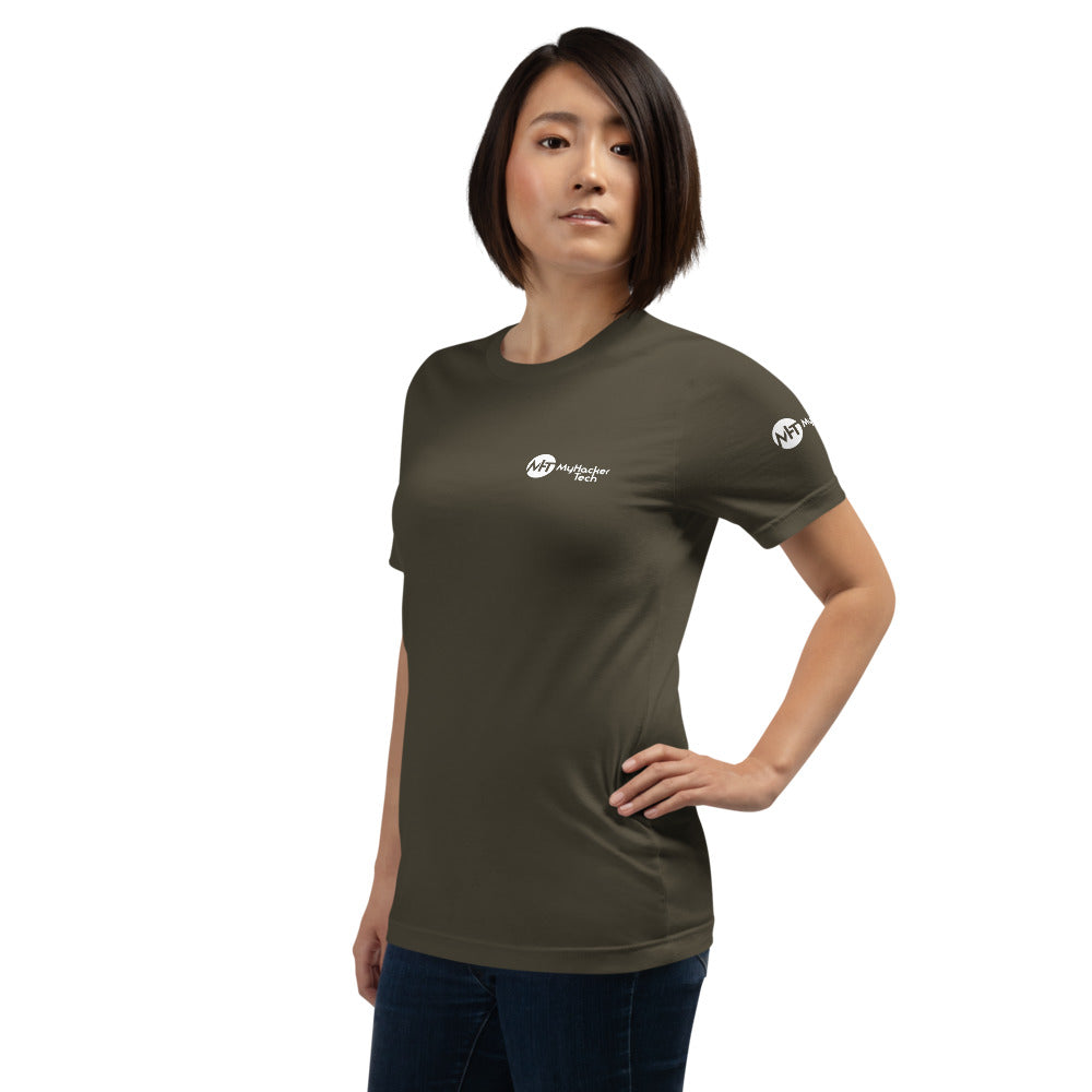 Red Mecha Guardian - Short-Sleeve Unisex T-Shirt (all sides print) by DarkByteGear
