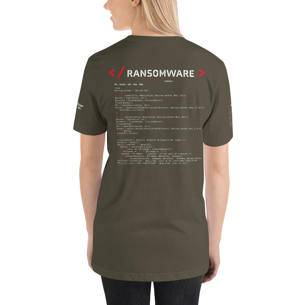 Ransomware - Short-Sleeve Unisex T-Shirt (all side print) by DarkByteGear