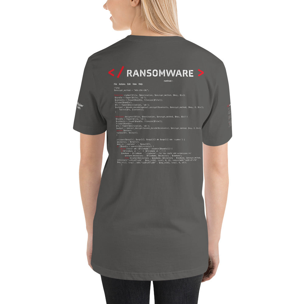 Ransomware - Short-Sleeve Unisex T-Shirt (all side print) by DarkByteGear