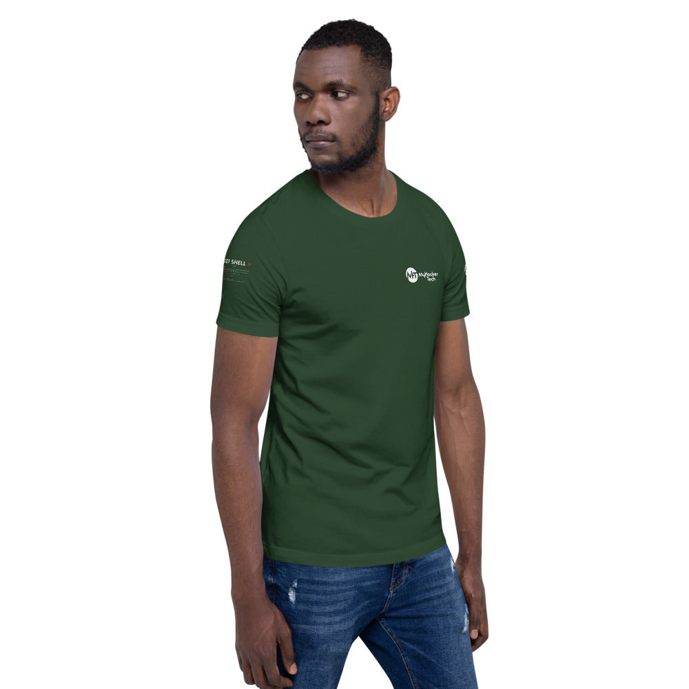 root shell - Short-Sleeve Unisex T-Shirt (all sides print) by DarkByteGear