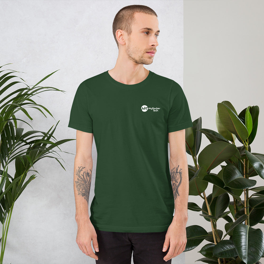 0 - Day Hunter - Short-Sleeve Unisex T-Shirt (back print) by DarkByteGear