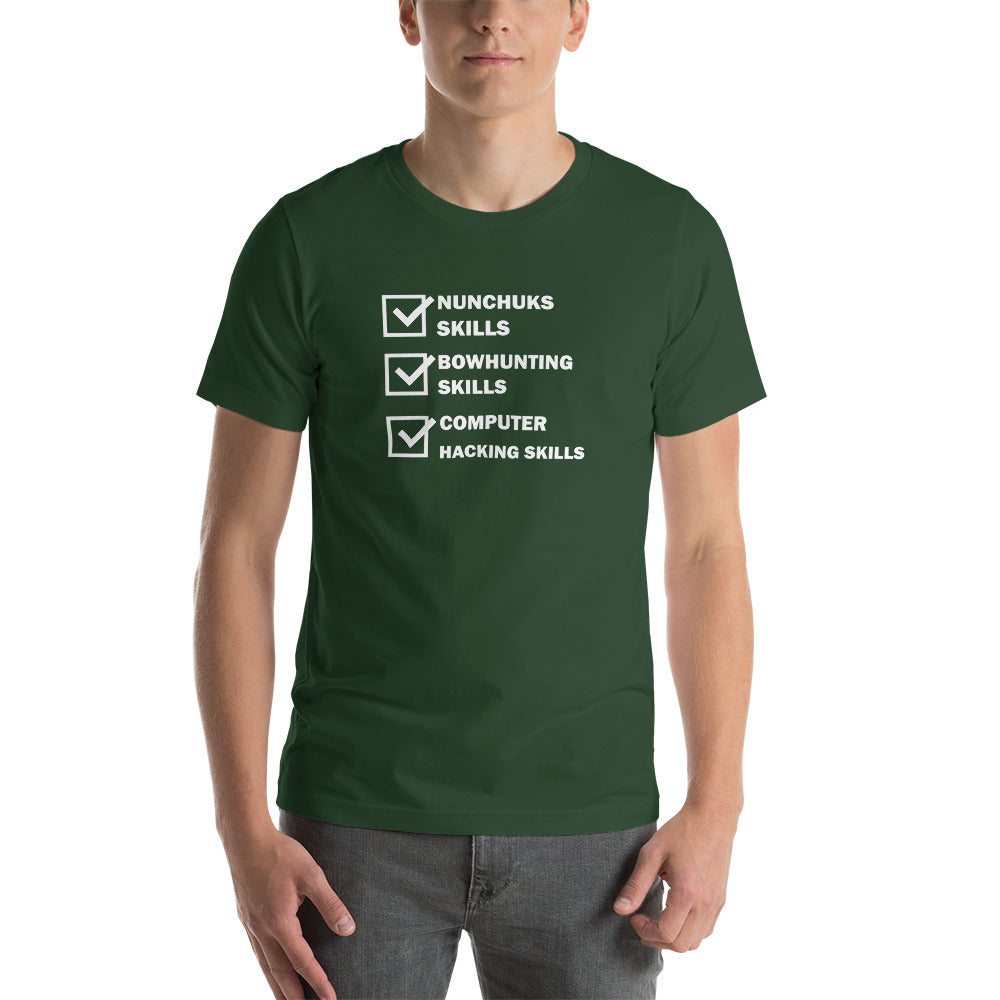 Computer Hacking Skills - Short-Sleeve Unisex T-Shirt by DarkByteGear