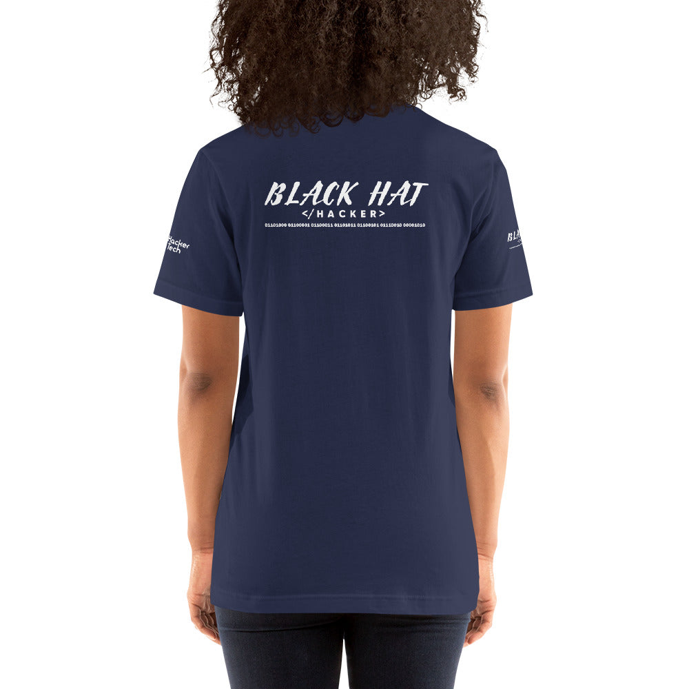 Black Hat Hacker V2 - Short-Sleeve Unisex T-Shirt by DarkByteGear