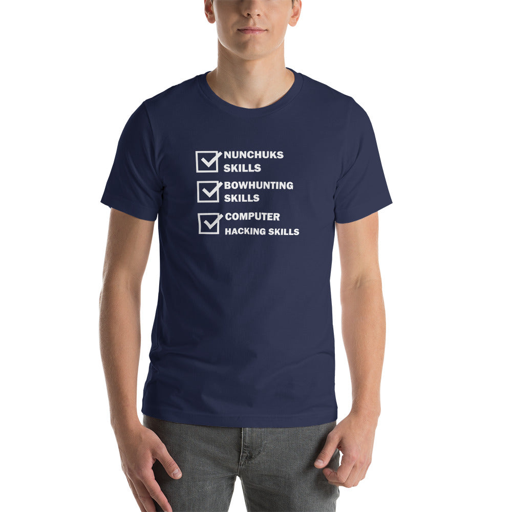 Computer Hacking Skills - Short-Sleeve Unisex T-Shirt by DarkByteGear