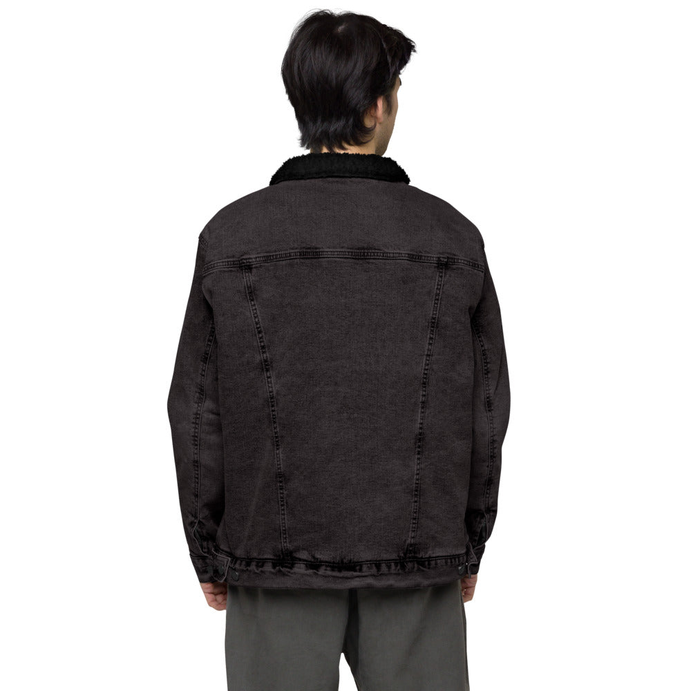 Cybersecurity Blue Team v4 - Unisex denim sherpa jacket by DarkByteGear