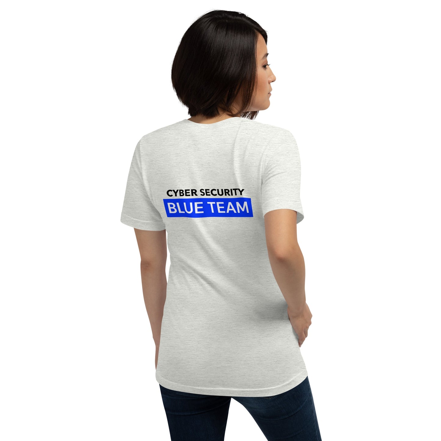 Cyber Security Blue Team V7 - Unisex T-shirt ( Back Print ) by DarkByteGear