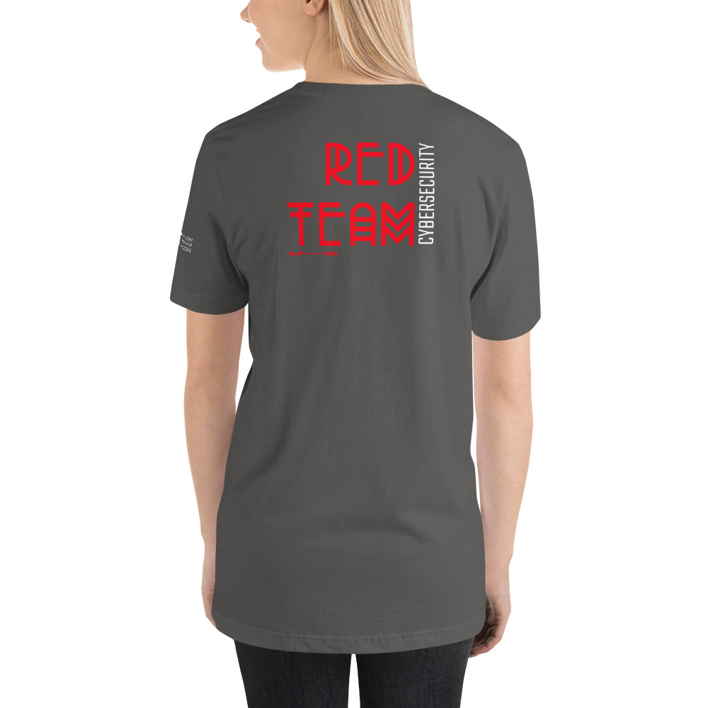 Cyber Security Red Team v5 - Short-Sleeve Unisex T-Shirt (back print) by DarkByteGear