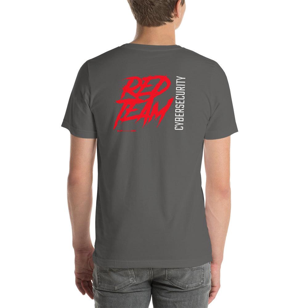 Cyber Security Red Team V10 - Short-sleeve unisex t-shirt ( back print) by DarkByteGear