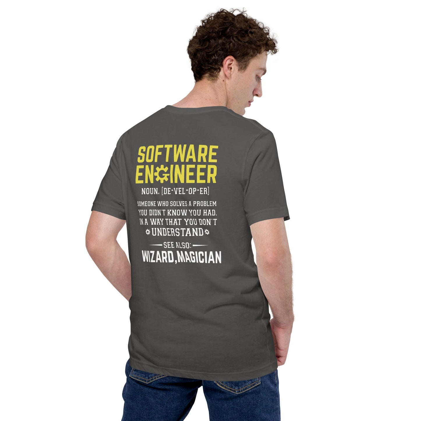 Software Engineer - Unisex t-shirt (back print) by DarkByteGear