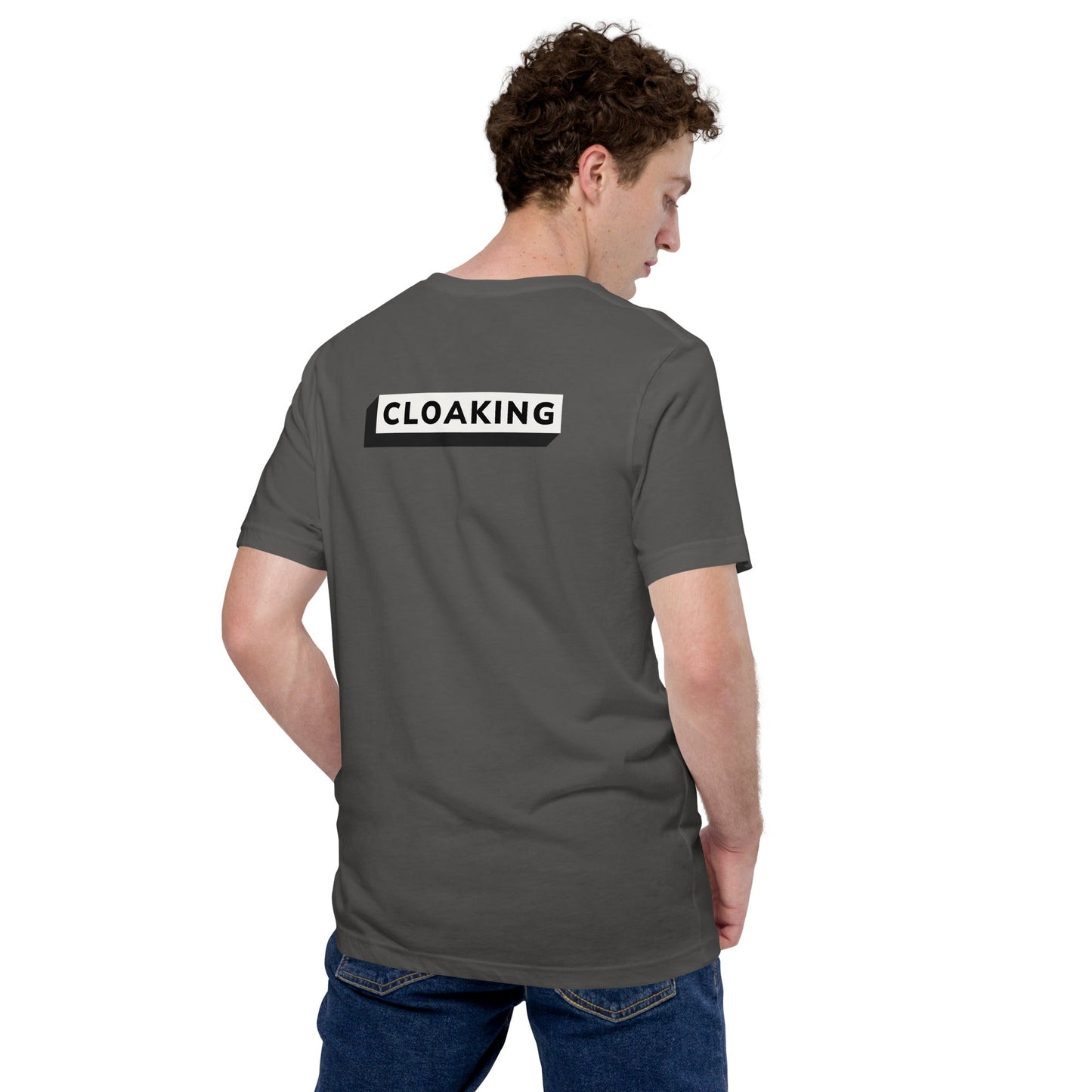 Cloaking - Unisex t-shirt (back print) by DarkByteGear
