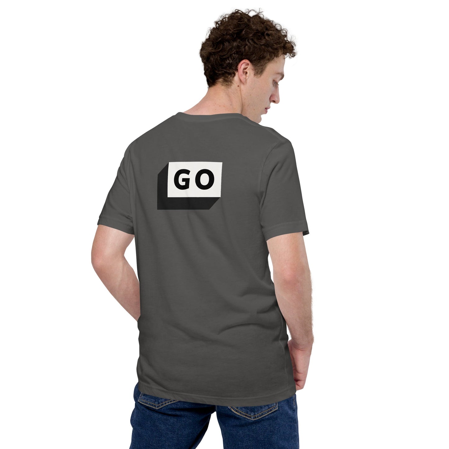 GO - Unisex t-shirt (back print) by DarkByteGear