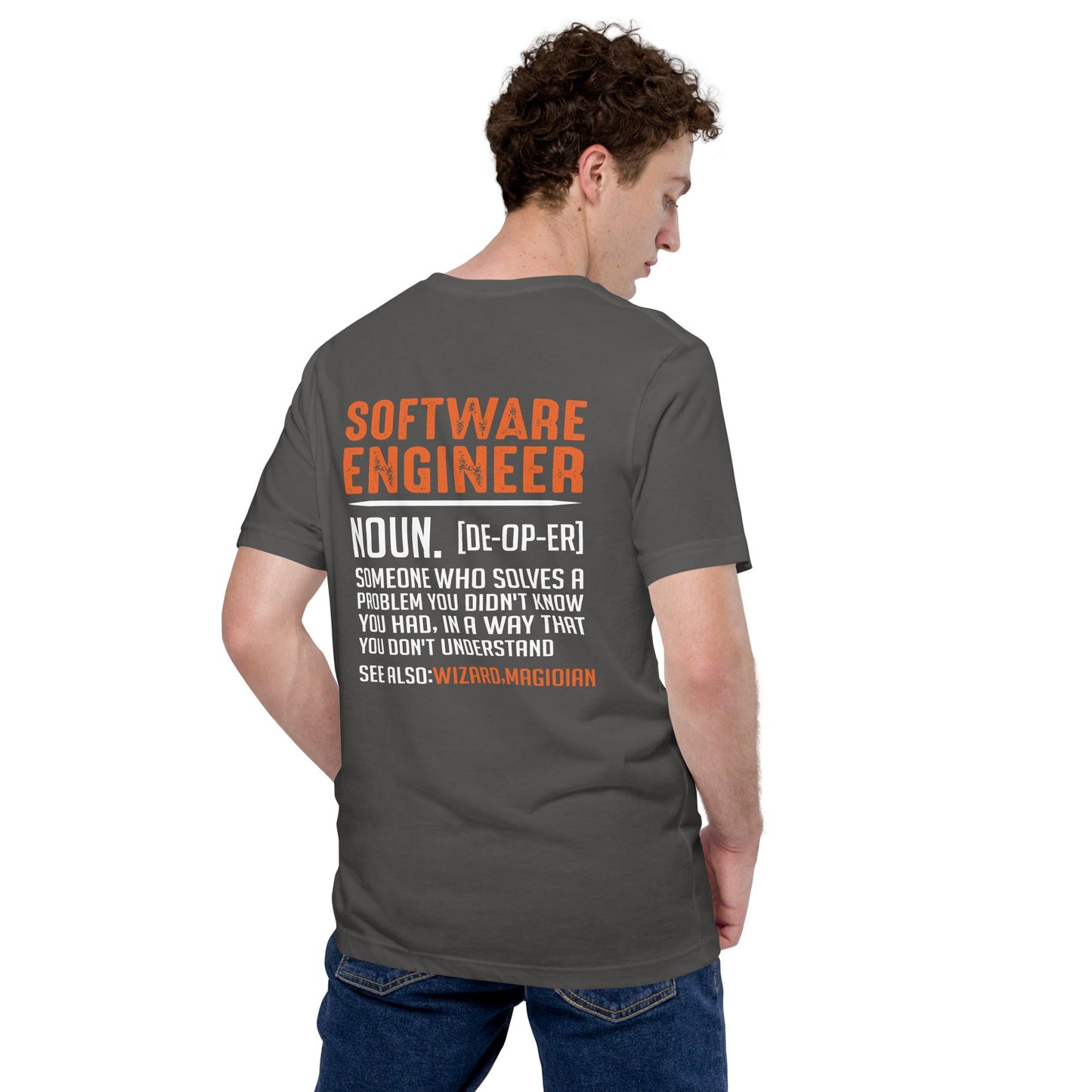 Software Engineer v1 - Unisex t-shirt (back print) by DarkByteGear