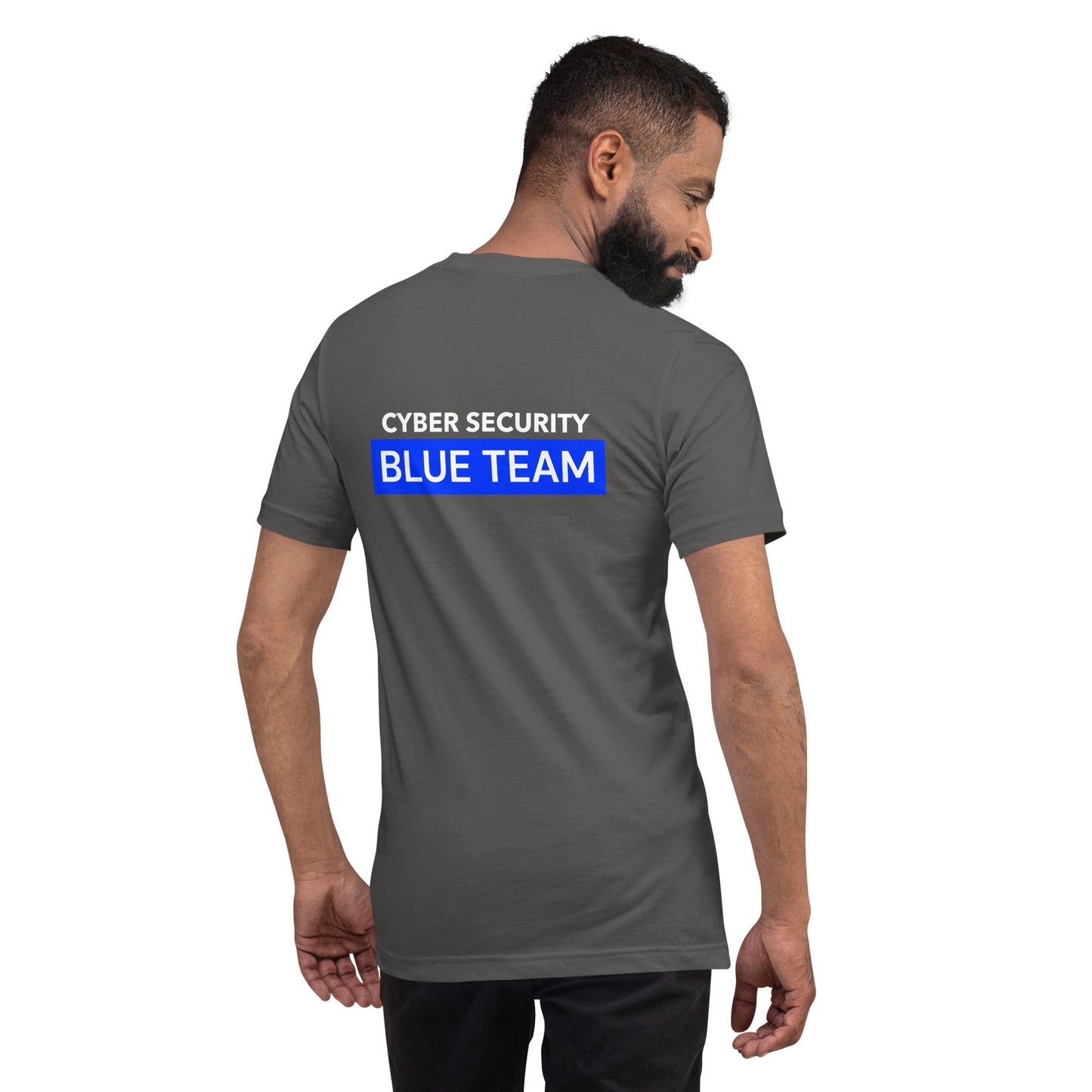 Cyber Security Blue Team V7 - Unisex T-shirt ( Back Print ) by DarkByteGear