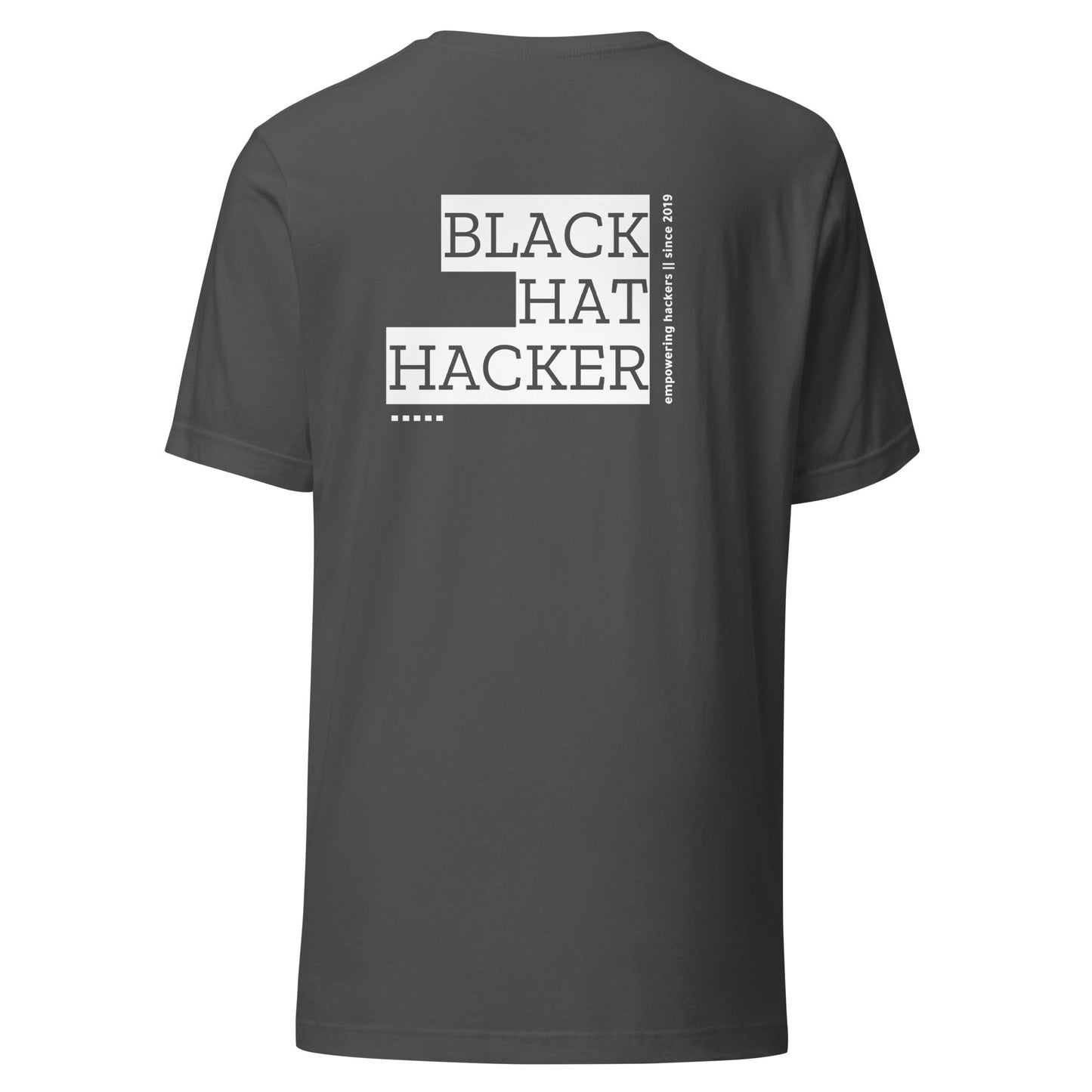 Black Hat Hacker V9 Unisex t-shirt ( Back Print ) by DarkByteGear