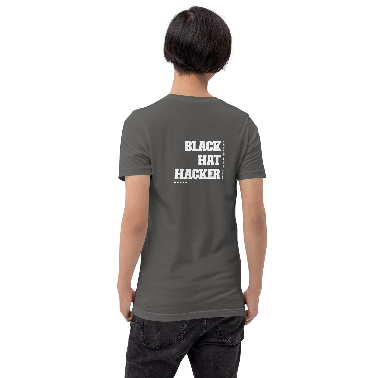 Black Hat Hacker V4 Unisex t-shirt ( Back Print ) by DarkByteGear