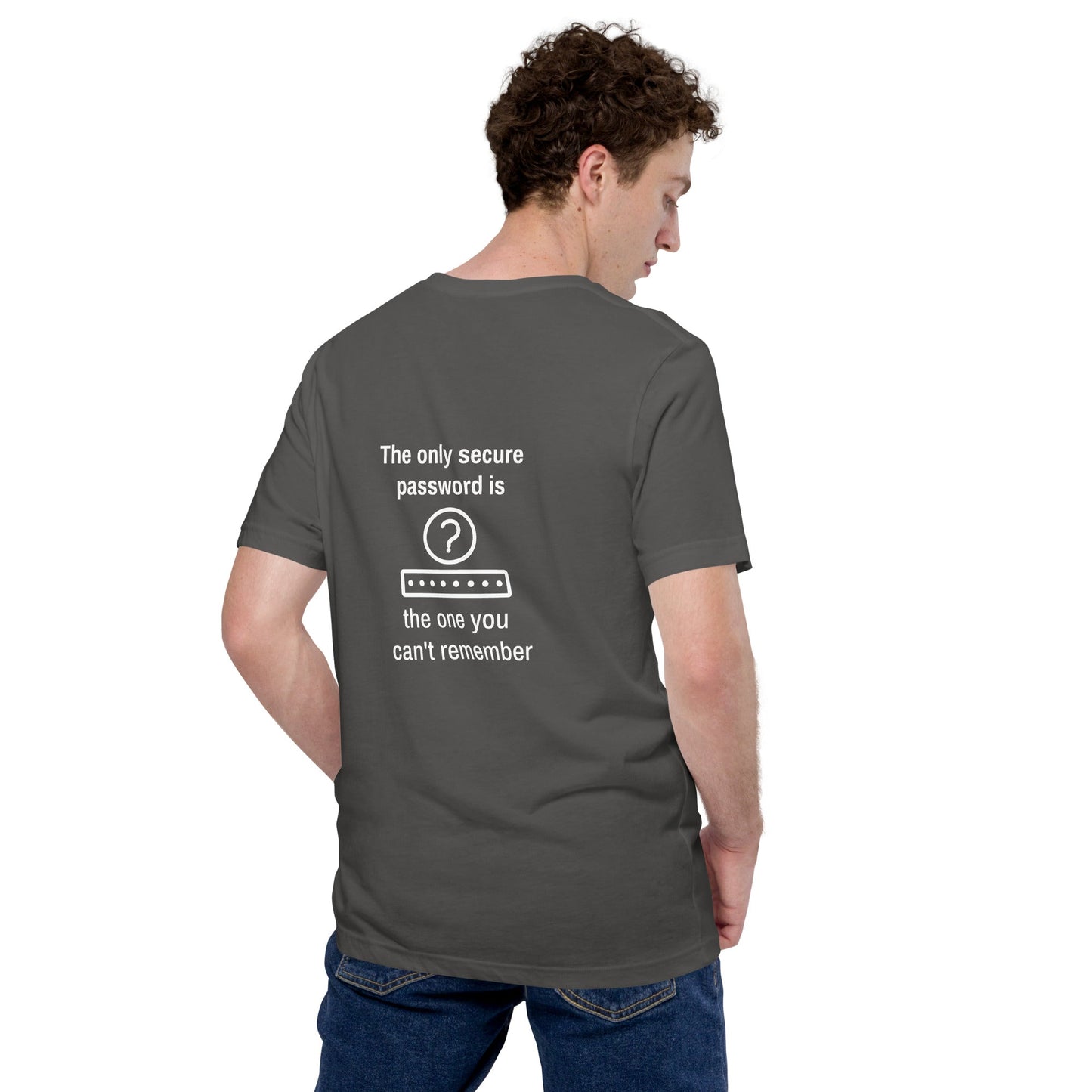 The only Secure Password V2 Unisex t-shirt ( Back Print ) by DarkByteGear