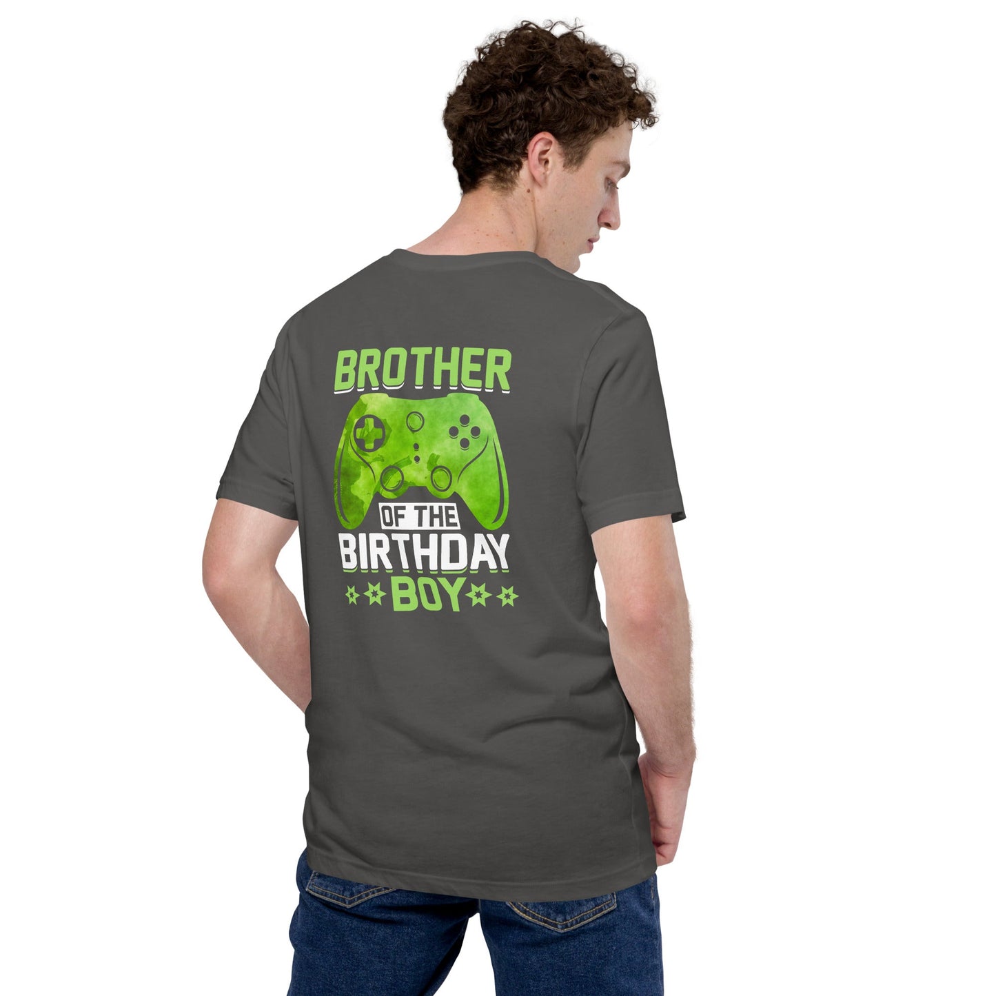 Brother of the Birthday Boy Unisex t-shirt ( Back Print ) by DarkByteGear