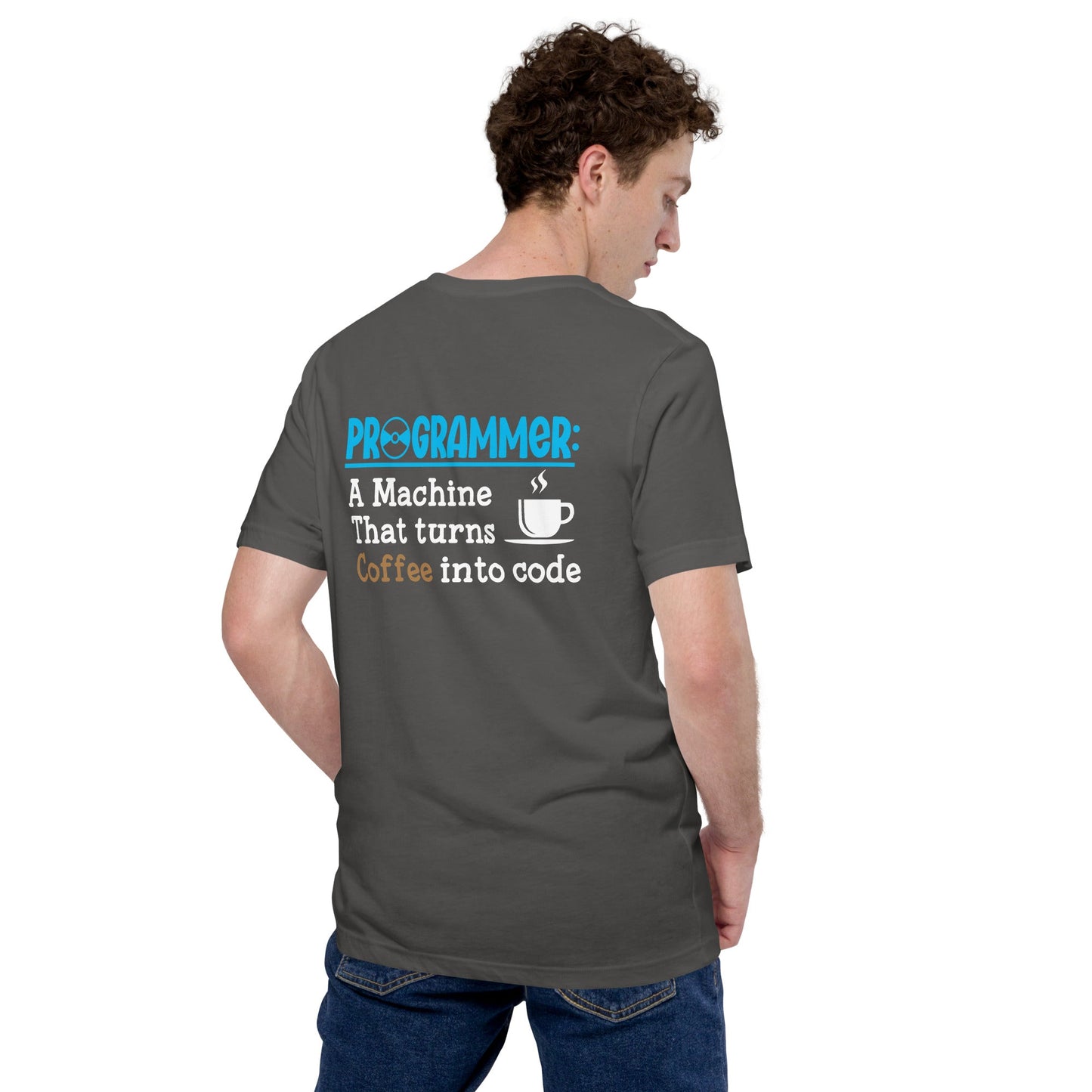Programmer: Def blue Unisex t-shirt ( Back Print ) by DarkByteGear