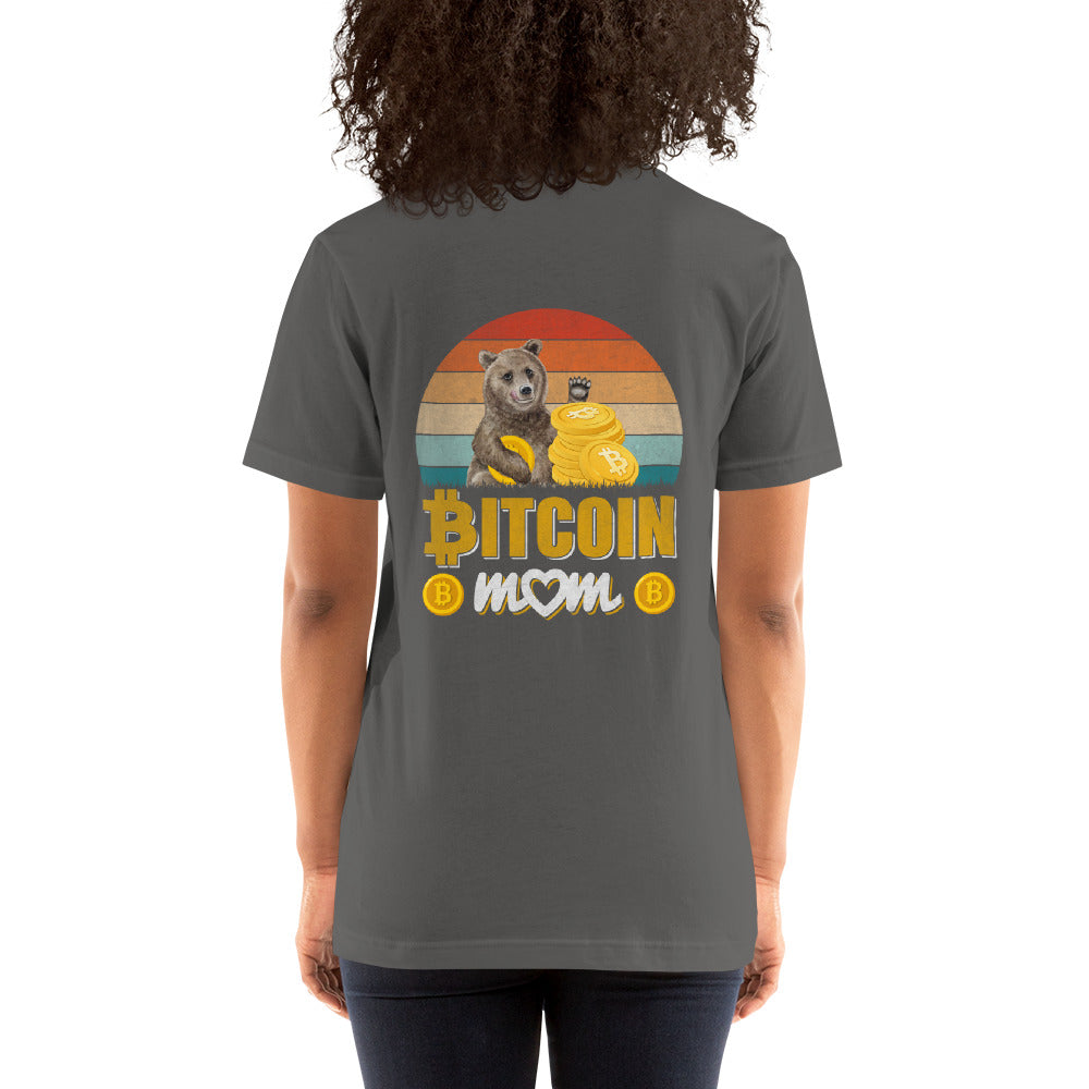 Bitcoin Mom -Unisex t-shirt ( Back Print ) by DarkByteGear
