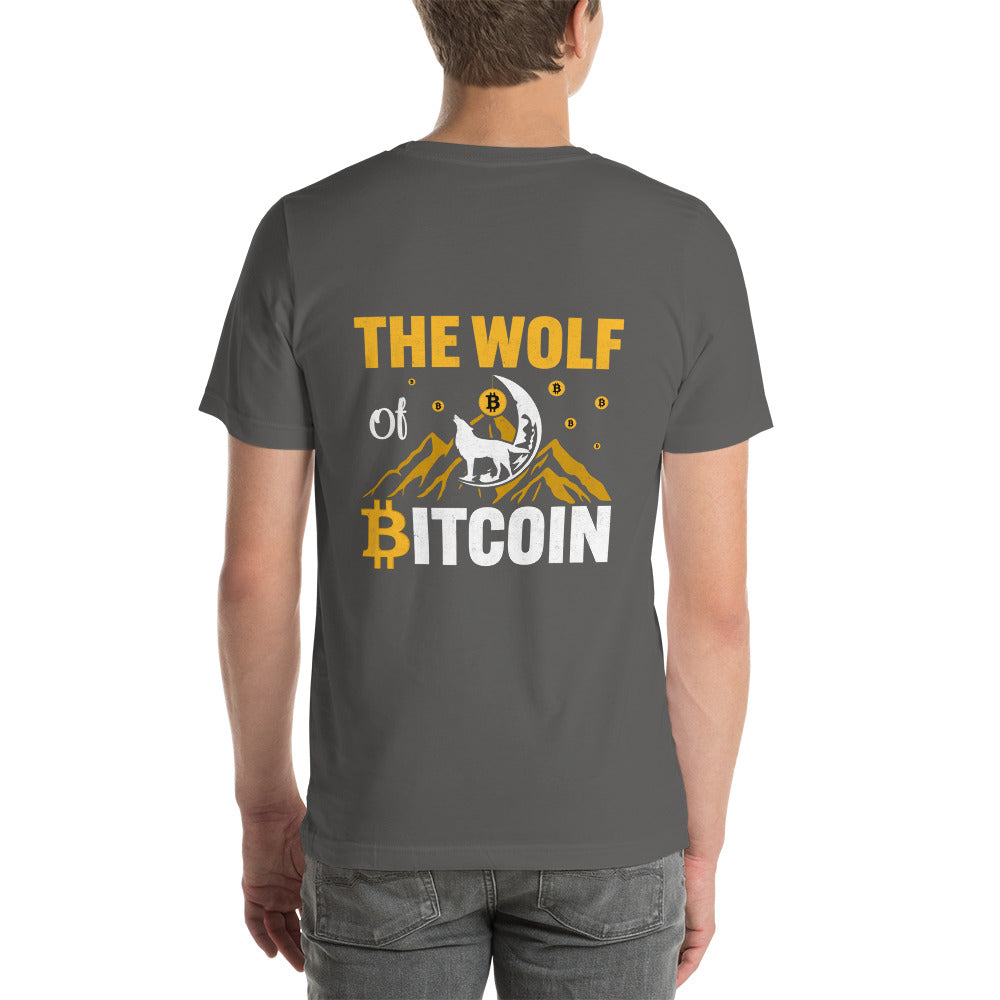 The Wolf of Bitcoin - Unisex t-shirt ( Back Print ) by DarkByteGear