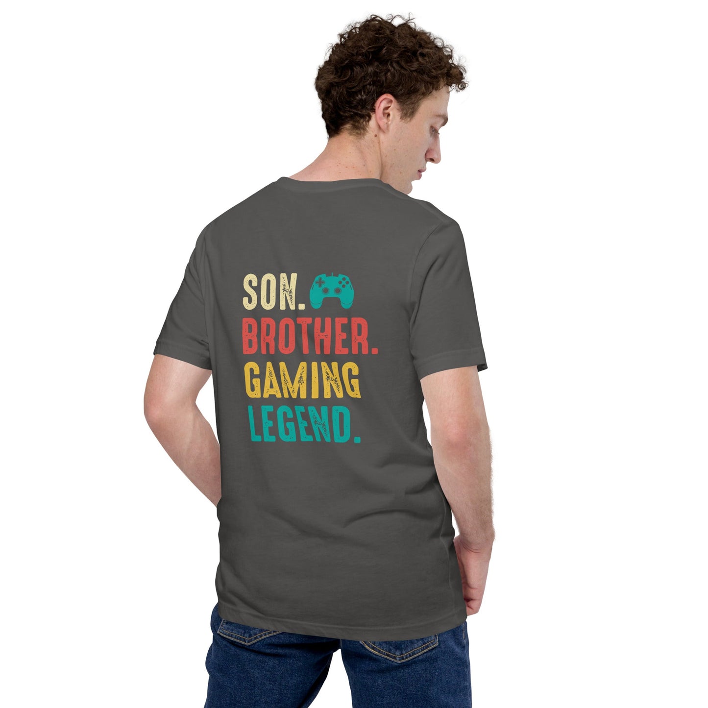 Son Brother Gaming Legend - Unisex t-shirt ( Back Print ) by DarkByteGear