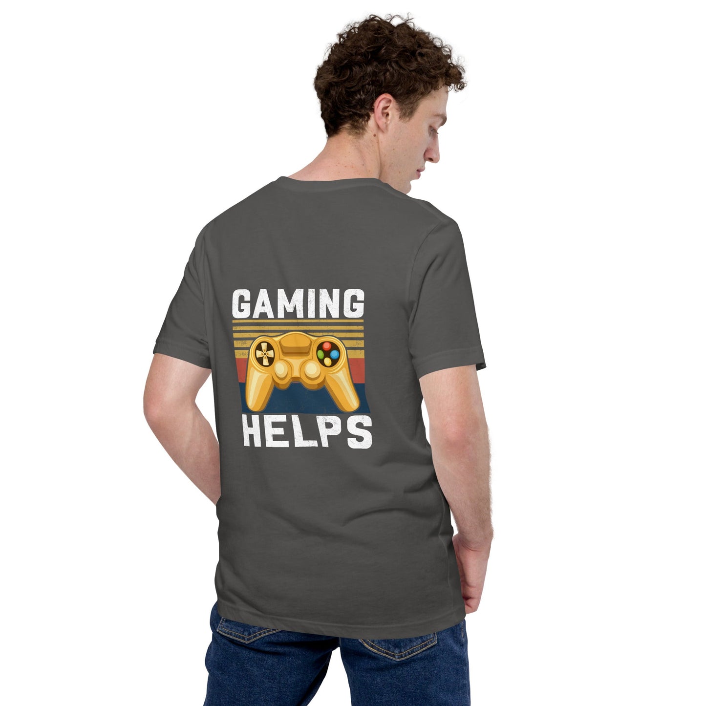 Gaming Helps - Unisex t-shirt ( Back Print ) by DarkByteGear