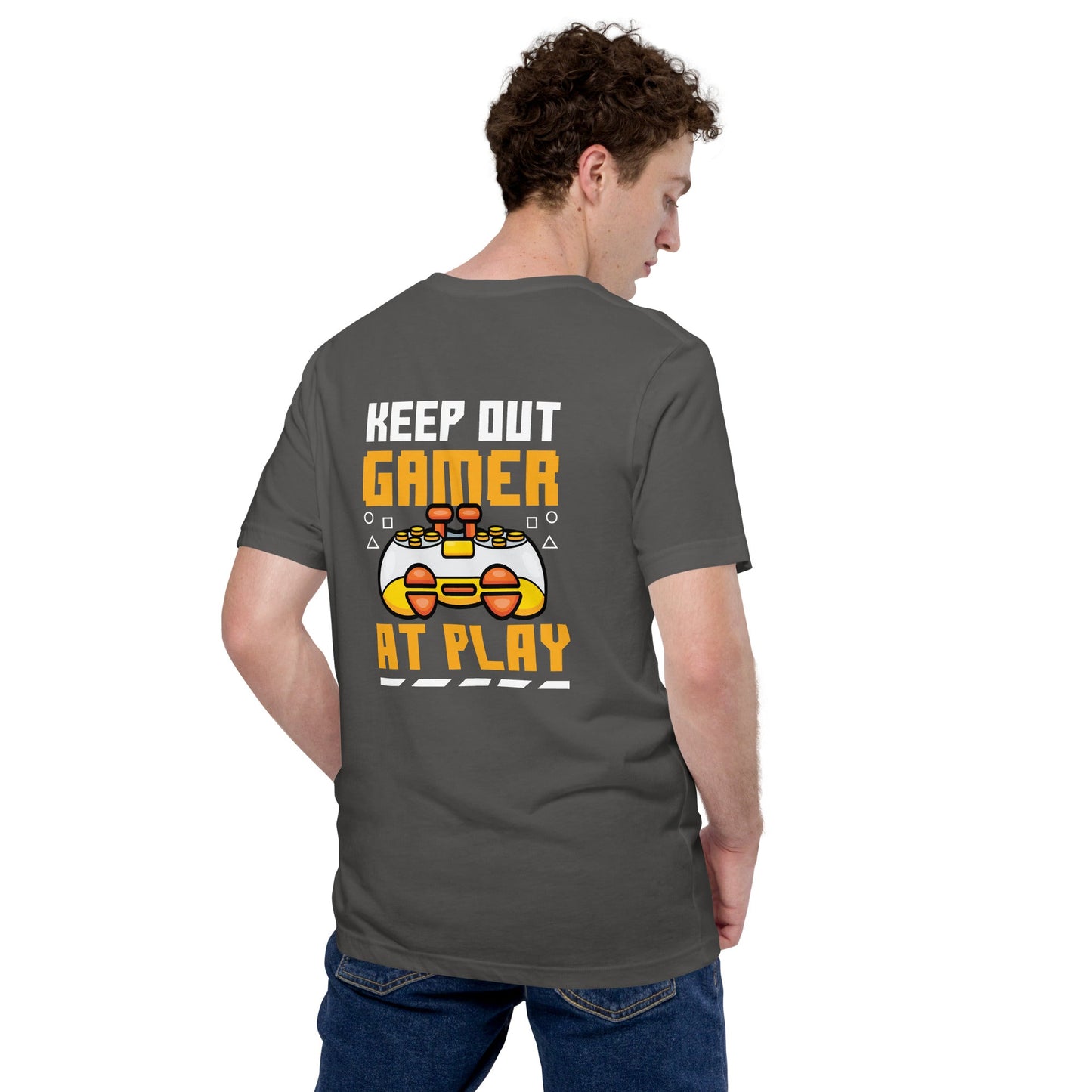 Keep Out Gamer At Play Rima 7 - Unisex t-shirt ( Back Print ) by DarkByteGear