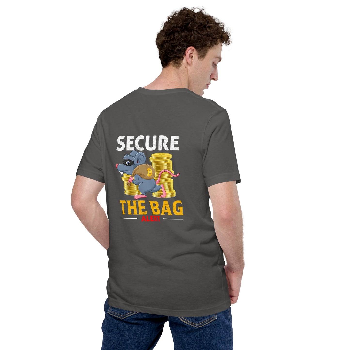 Secure the Bag Alert - Unisex t-shirt ( Back Print ) by DarkByteGear