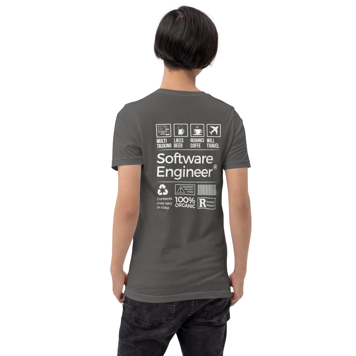 Software Engineer V2 - Unisex t-shirt ( Back Print ) by DarkByteGear