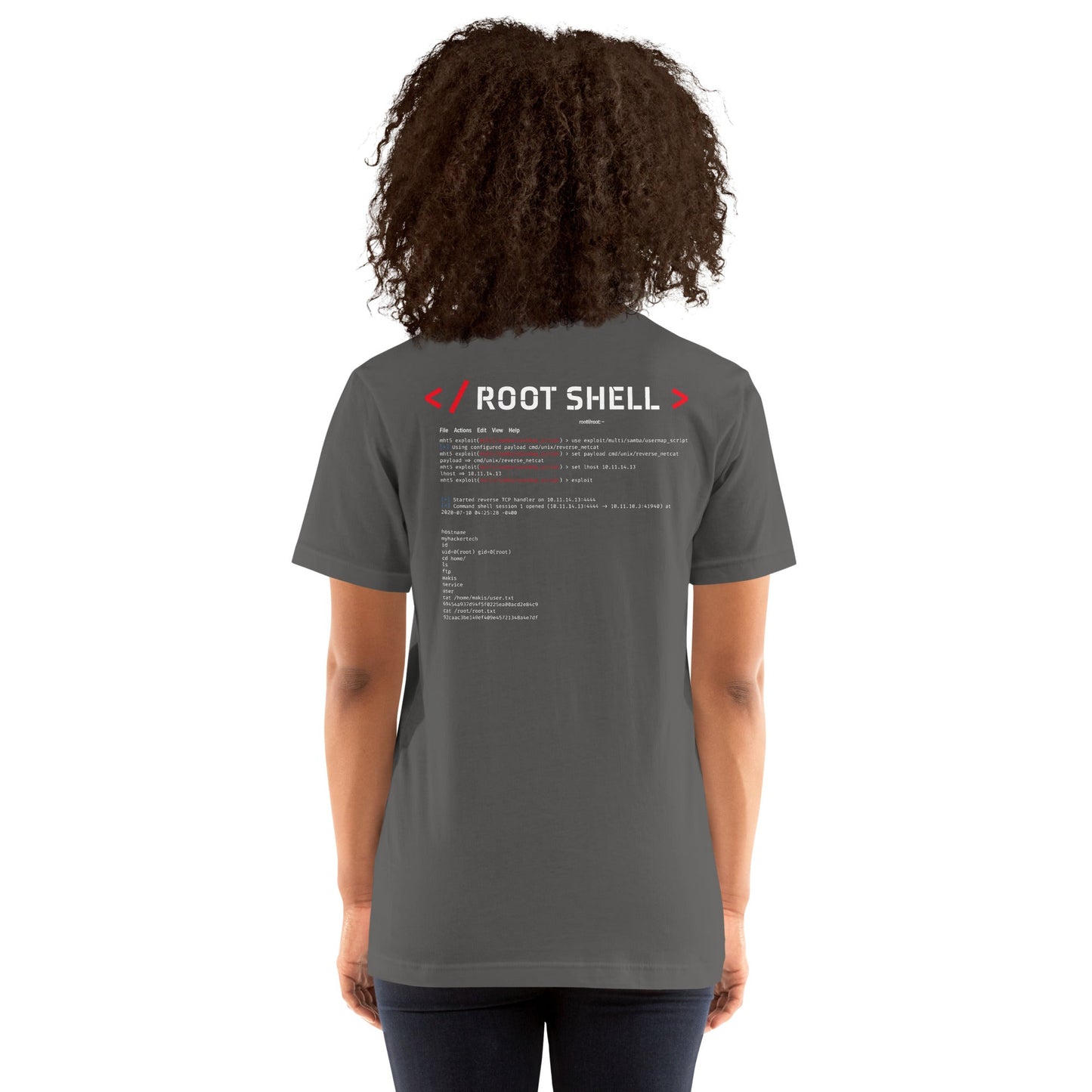 Root Shell - Unisex t-shirt ( Back Print ) by DarkByteGear