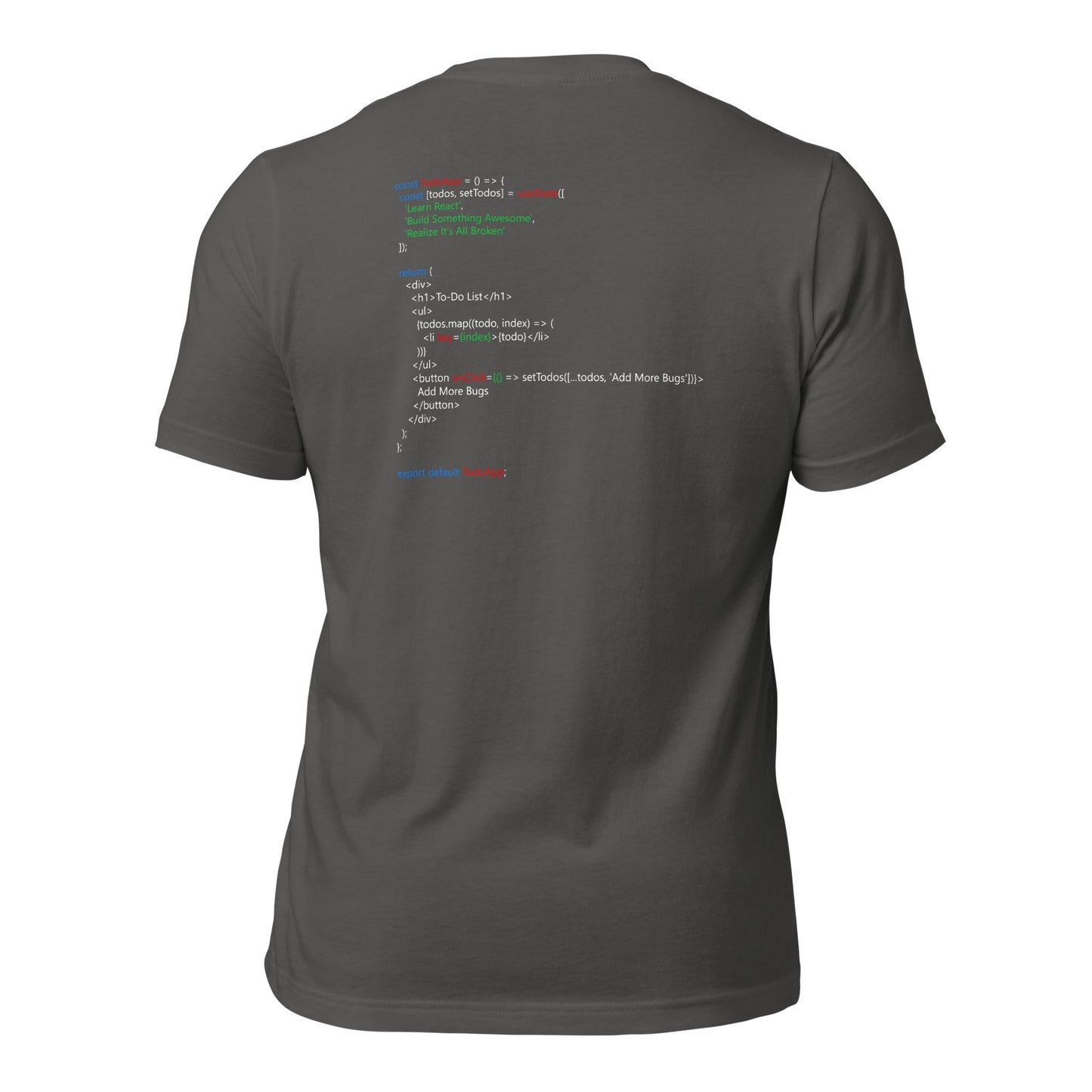 The Classic To-Do List - Unisex t-shirt (back print) by DarkByteGear