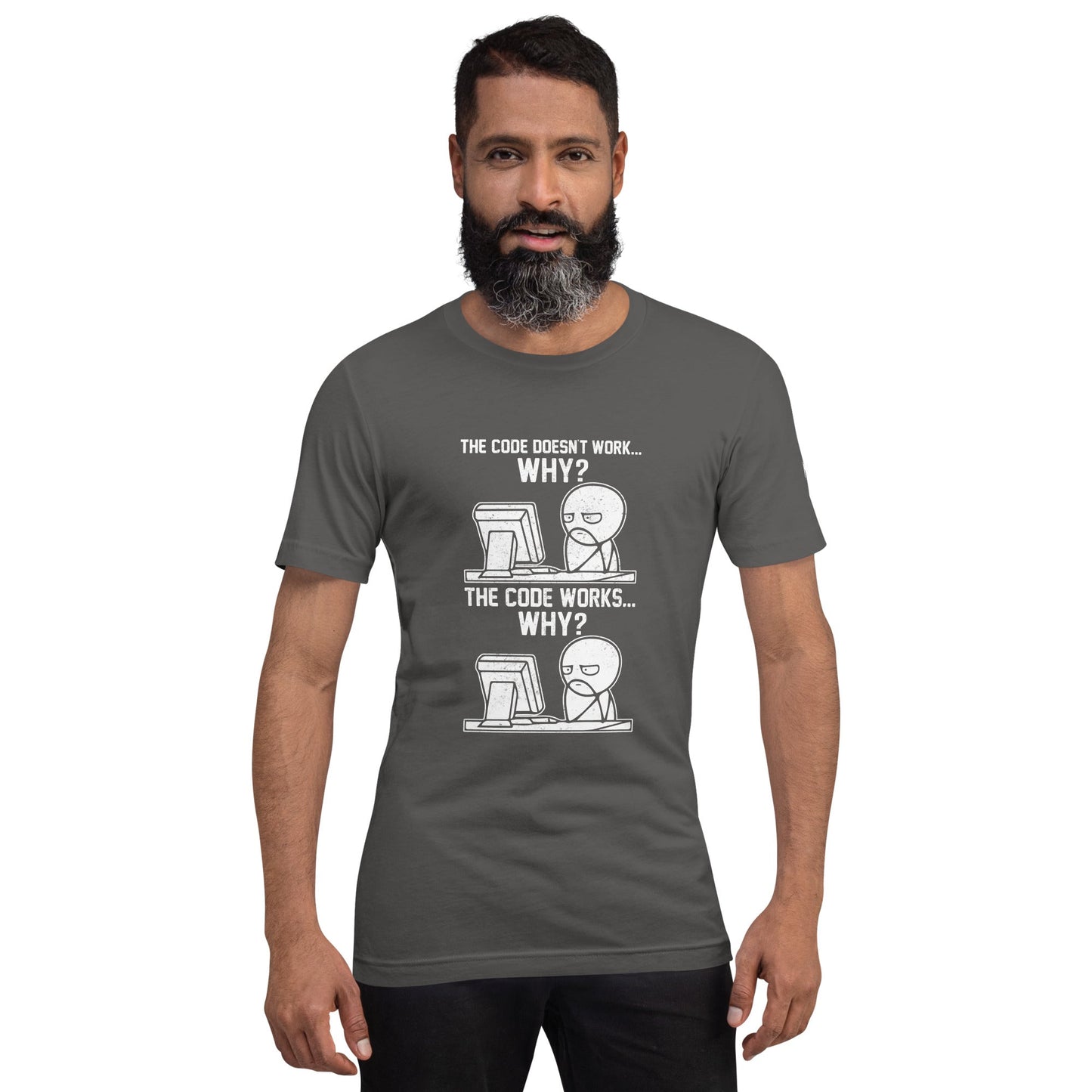 The Code doesn't work why - Unisex t-shirt ( Back Print ) by DarkByteGear