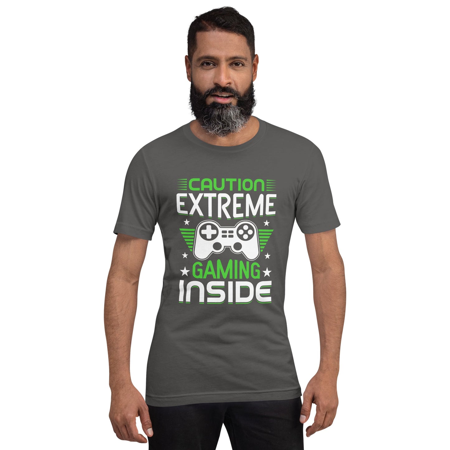 Caution extreme gaming inside - Unisex t-shirt by DarkByteGear