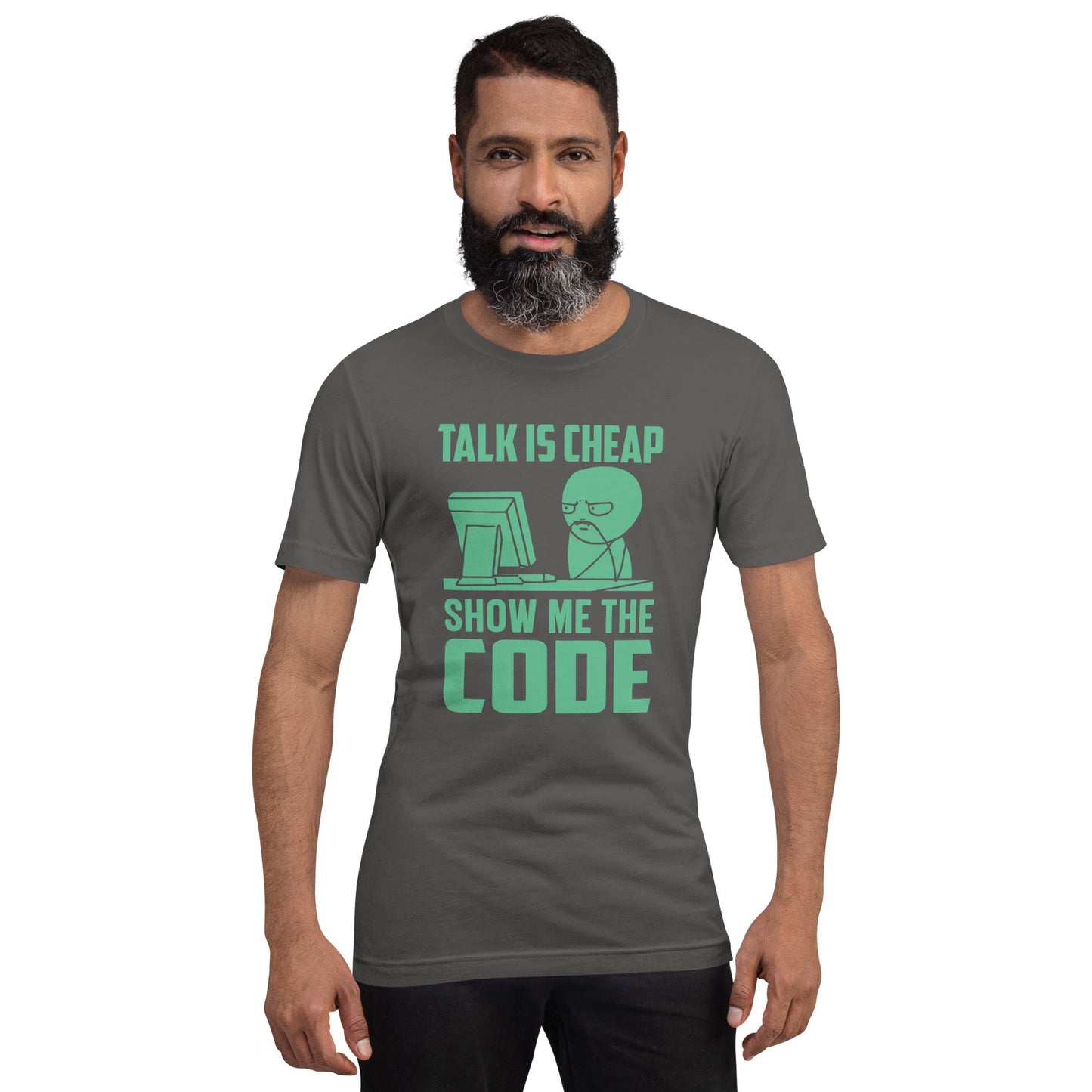 Talk is Cheap, Show me the Code V1 - Unisex T-shirt by DarkByteGear